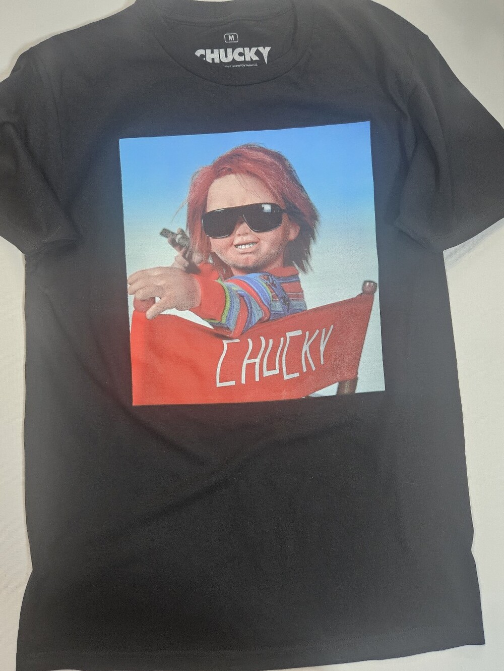 Chucky Childs Play T-Shirt Mens Medium Black Graphic Classic Horror Movie Tee